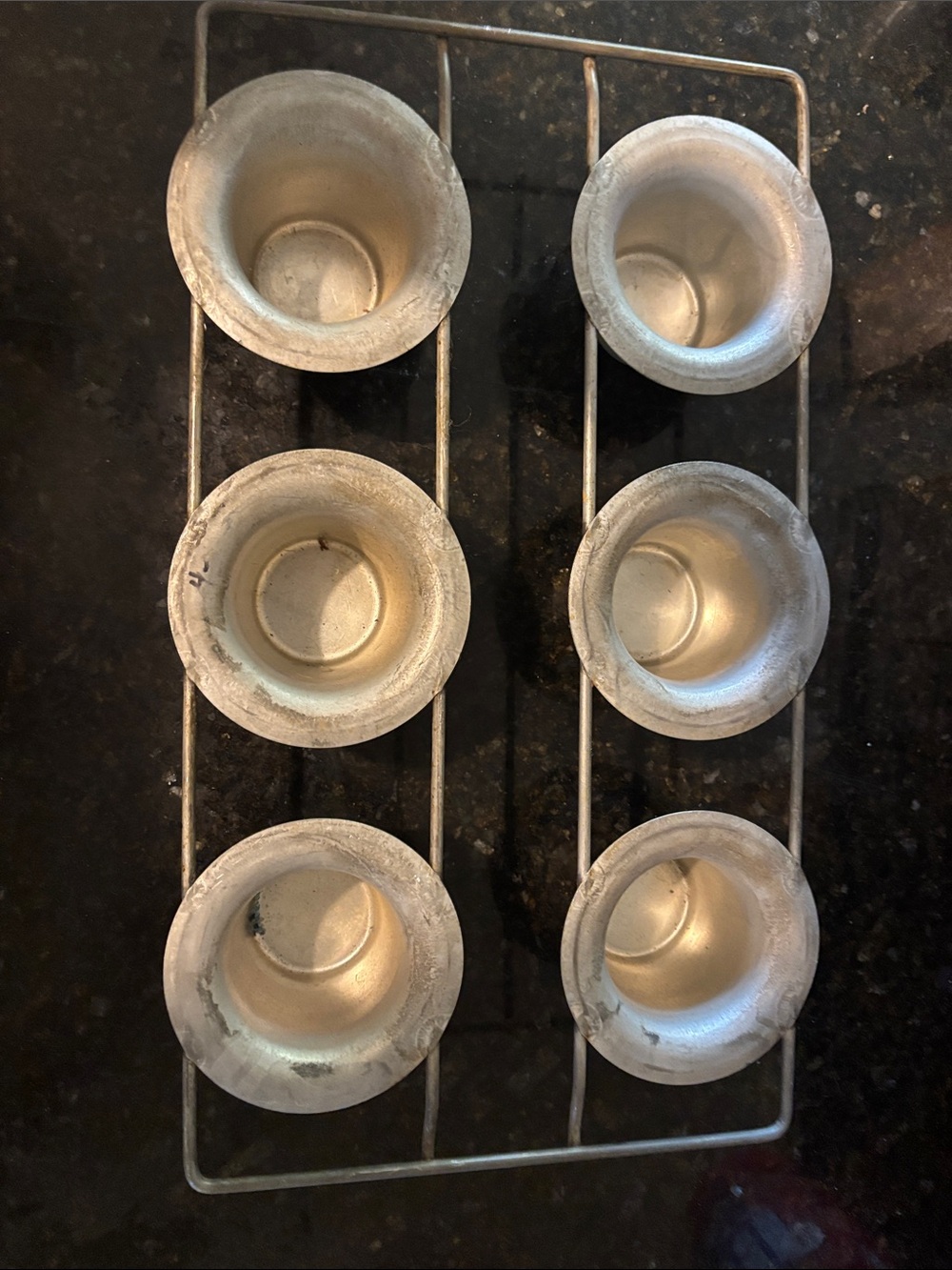 Vintage Metal Popover Pan - Silver Aluminum